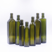 250ml 500ml 750ml Empty Marasca Edible Oil Bottle Green Glass Olive Oil Bottles with Lid